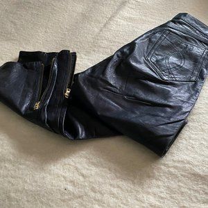 Ladies genuine leather pants
